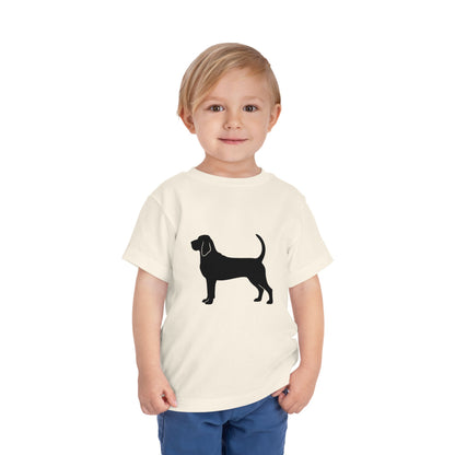 Bloodhound Silhouette Toddler Unisex Short Sleeve Crewneck Tee