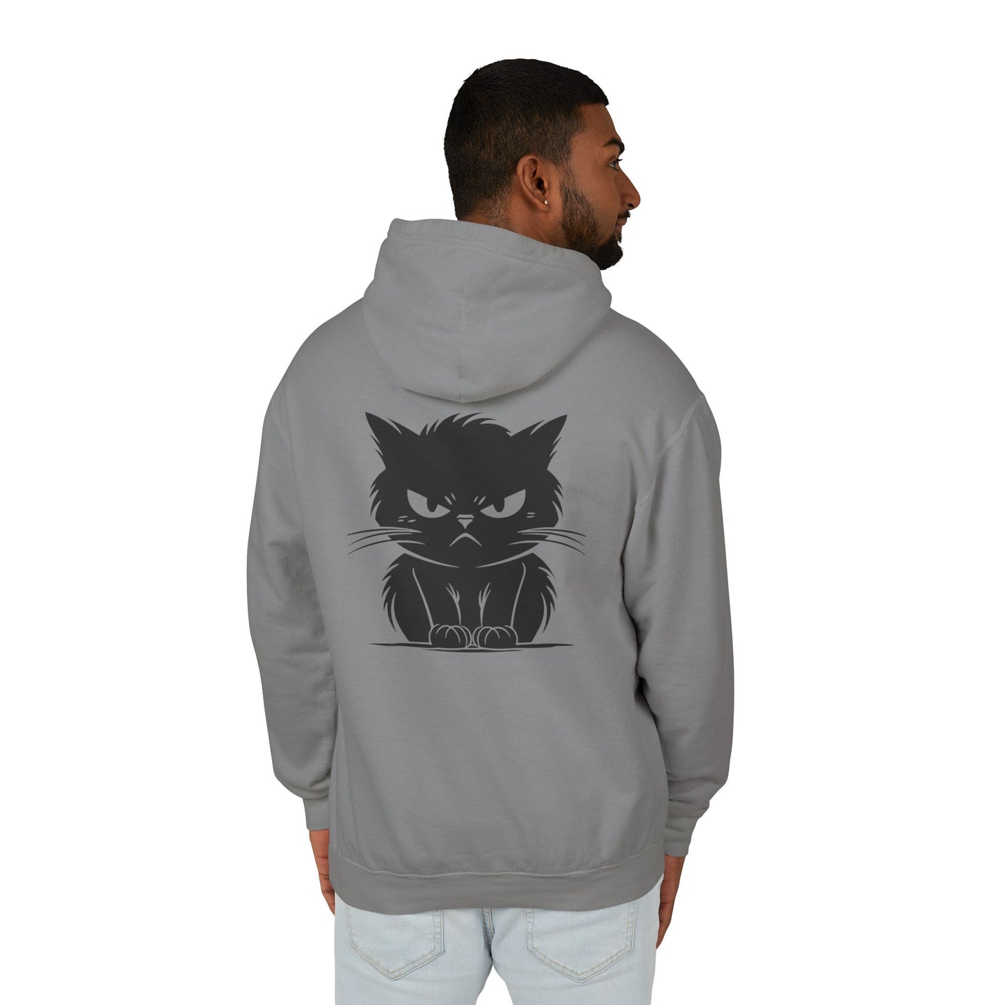 Angry Cat Unisex Lightweight Hoodie