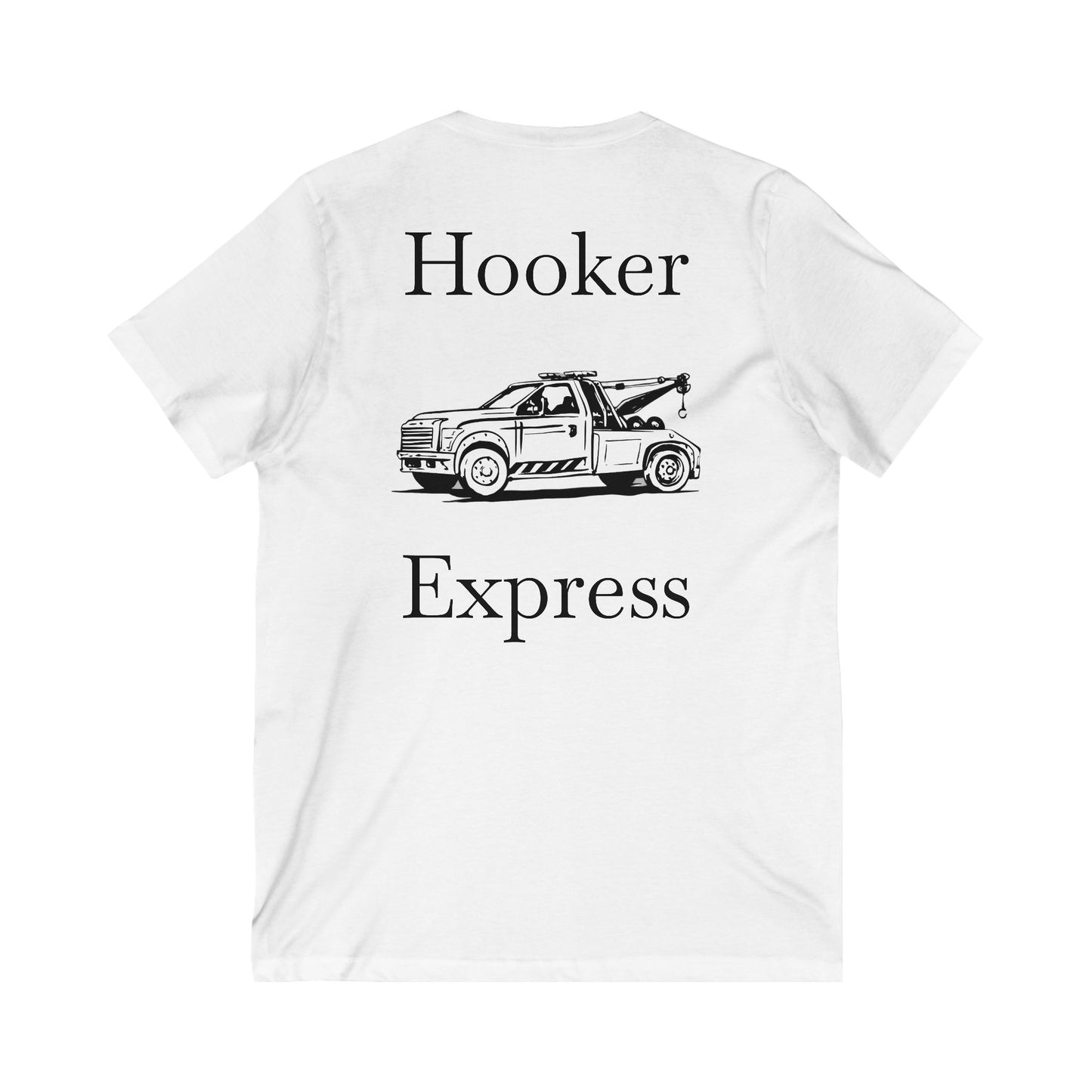 H**ker Express Wheel Lift Tow Truck Unisex Short Sleeve V-Neck Tee
