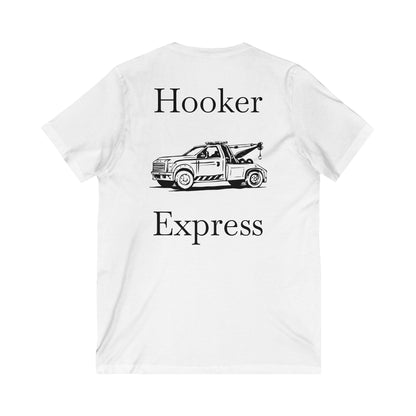 H**ker Express Wheel Lift Tow Truck Unisex Short Sleeve V-Neck Tee