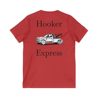 H**ker Express Wheel Lift Tow Truck Unisex Short Sleeve V-Neck Tee