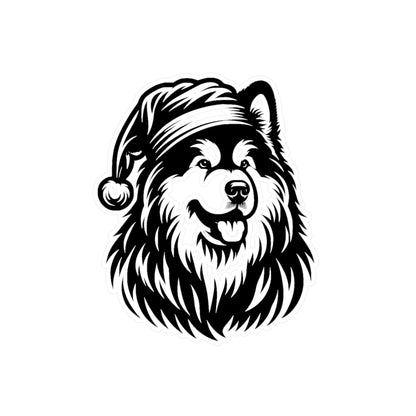 Santa Paws Malamute Vinyl Decal
