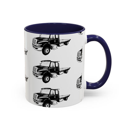 Flatbed Tow Truck 2-Tone Coffee Mug