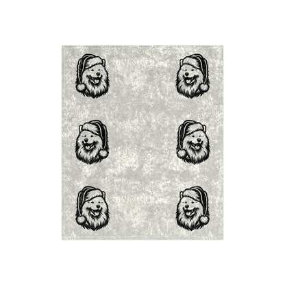 Santa Paws Samoyed Crushed Velvet Blanket