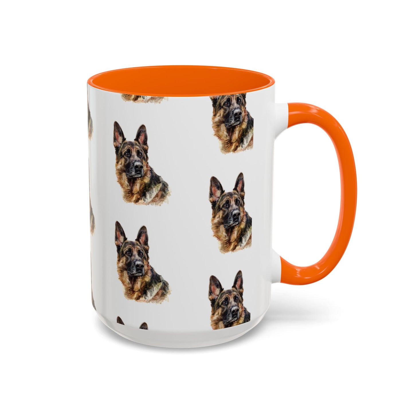 German Shepherd Head 2-Tone Coffee Mug