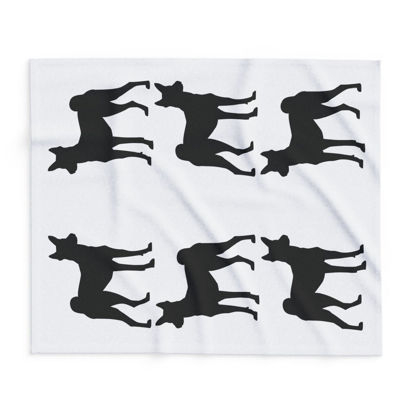 Basenji Silhouette Arctic Fleece Blanket