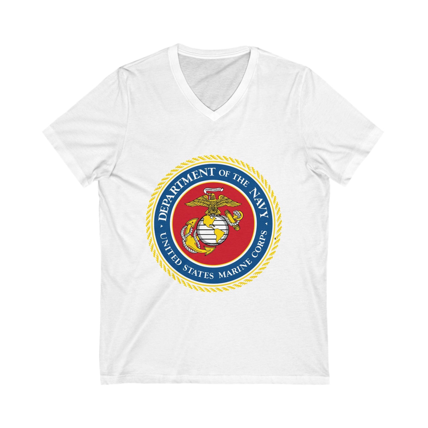 US Marine Corps Unisex Short Sleeve V-Neck Tee
