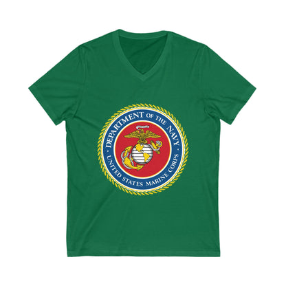 US Marine Corps Unisex Short Sleeve V-Neck Tee