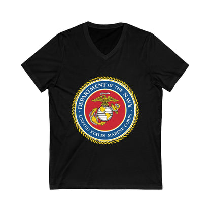 US Marine Corps Unisex Short Sleeve V-Neck Tee