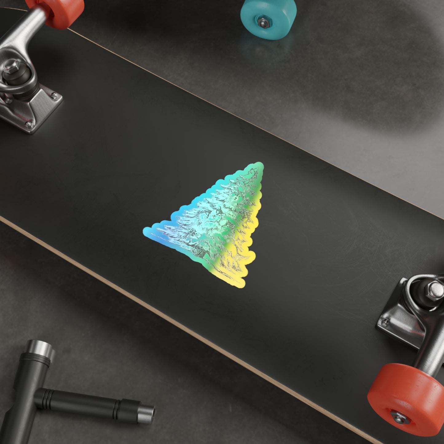 Happy Howl-idays Holographic Sticker