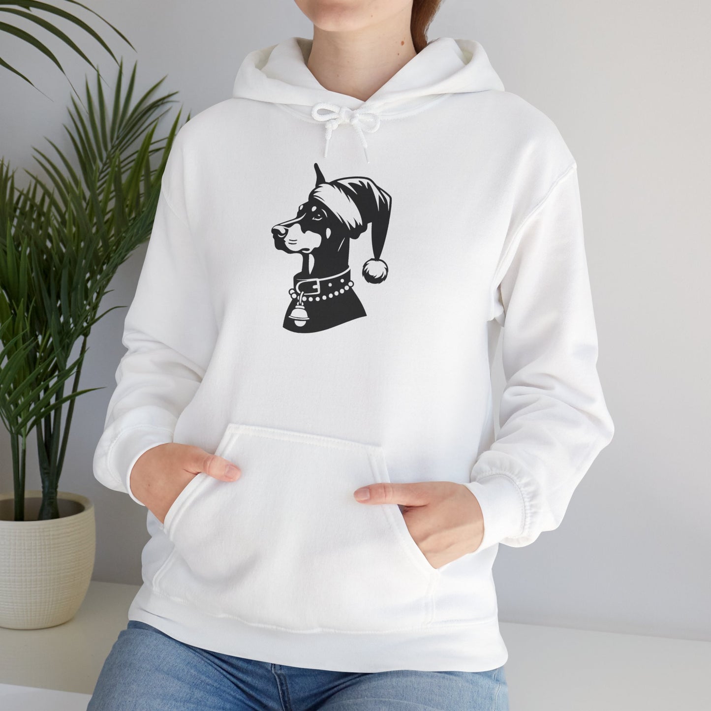 Santa Paws Doberman Unisex Hoodie