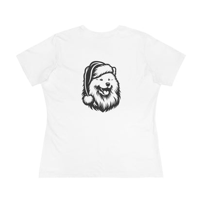 Santa Paws Samoyed Women's Short Sleeve Crewneck Tee