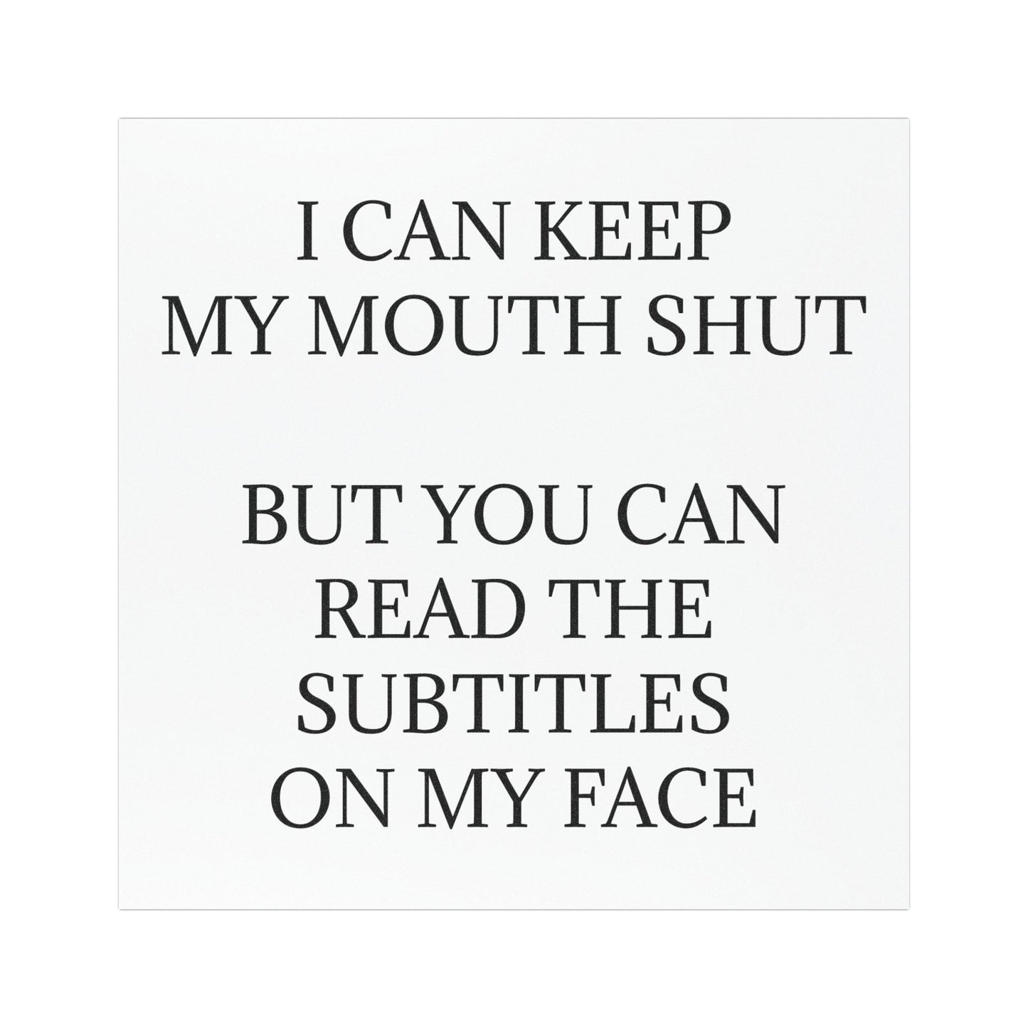 Subtitles Indoor/Outdoor Magnet