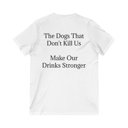 Drinks Stronger Unisex Short Sleeve V-Neck Tee