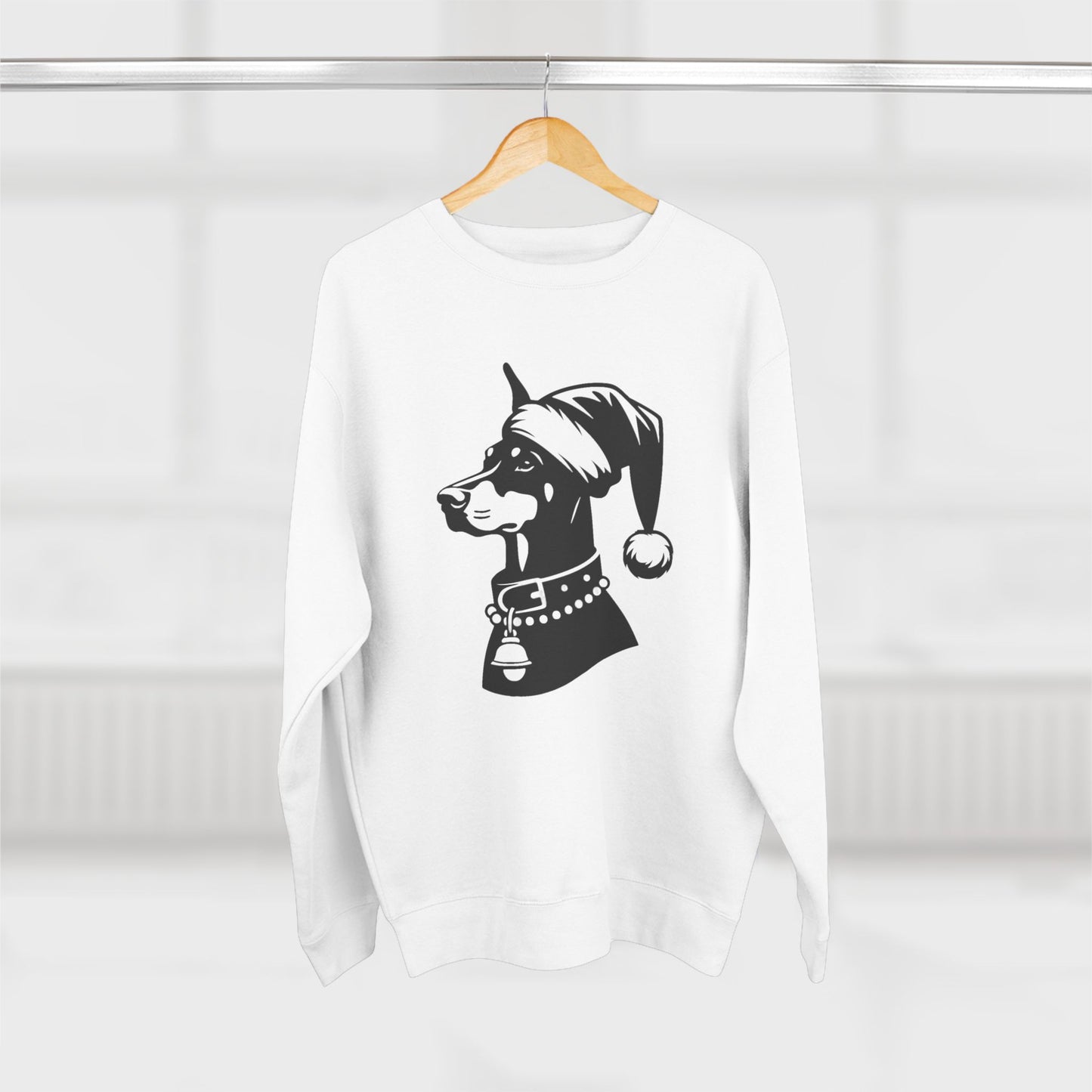 Santa Paws Doberman Unisex Crewneck Sweatshirt