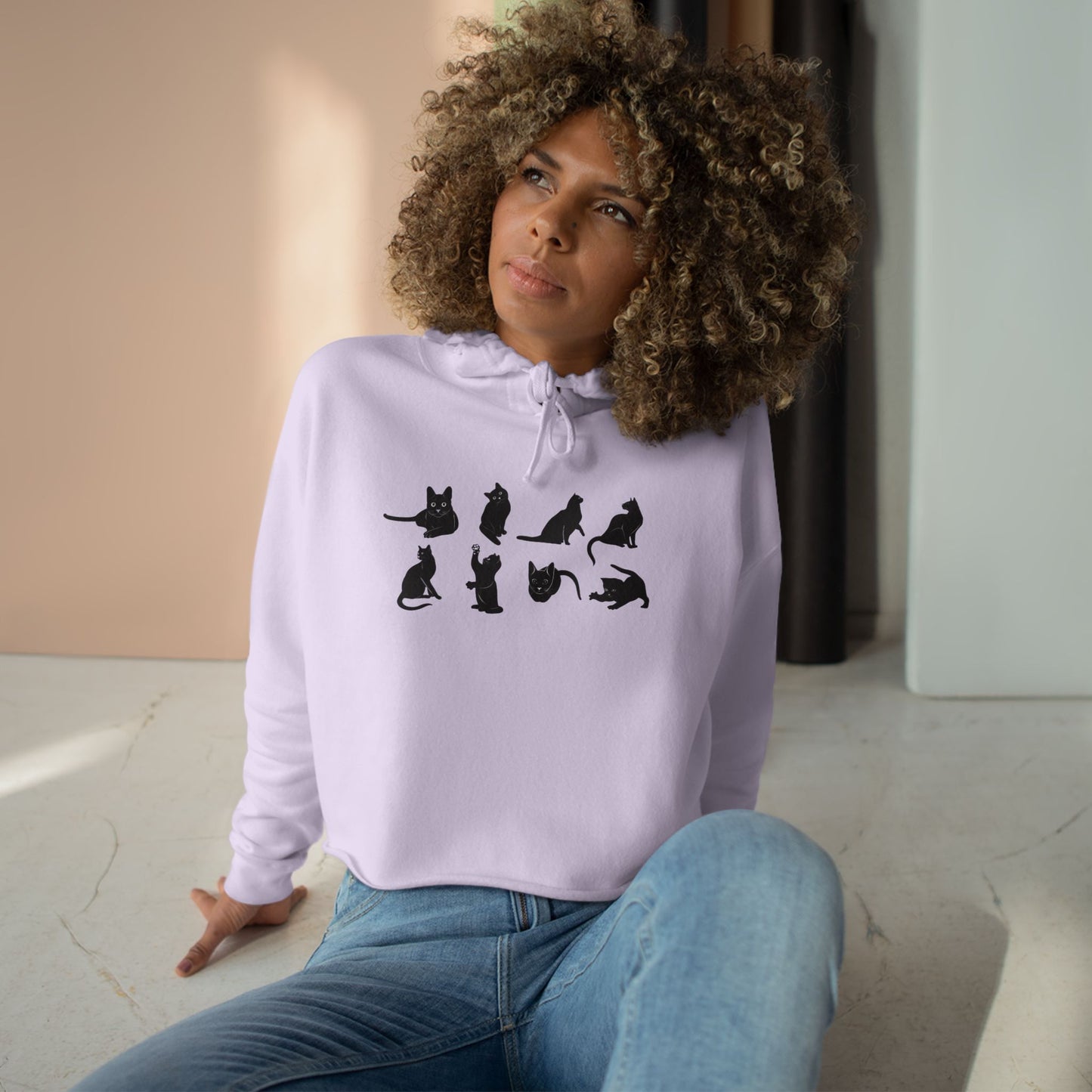 Cats Women's Crop Hoodie
