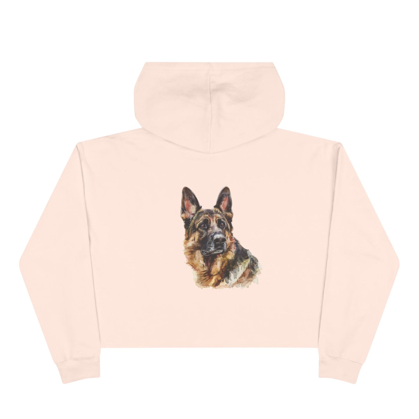 German Shepherd Head Women's Crop Hoodie