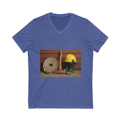 Fire/Rescue Appreciation Unisex Short Sleeve V-Neck Tee