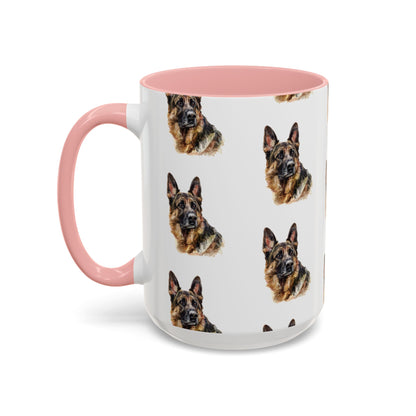 German Shepherd Head 2-Tone Coffee Mug