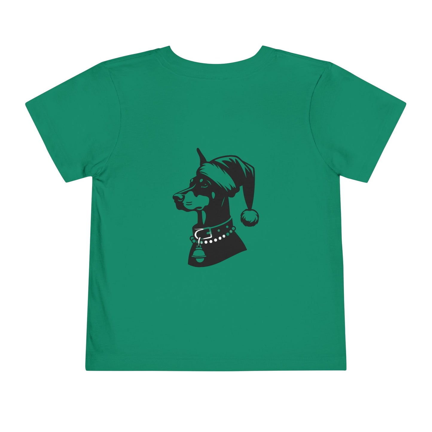 Santa Paws Doberman Toddler Unisex Short Sleeve Crewneck Tee