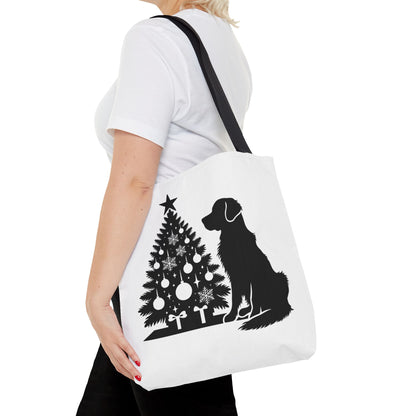 Golden Christmas Tree Tote Bag