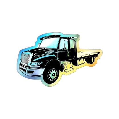 Flatbed Tow Truck Holographic Sticker