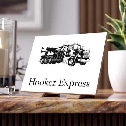 H**ker Express Heavy Tow Truck Ceramic Photo Tile