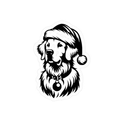 Santa Paws Golden Vinyl Decal