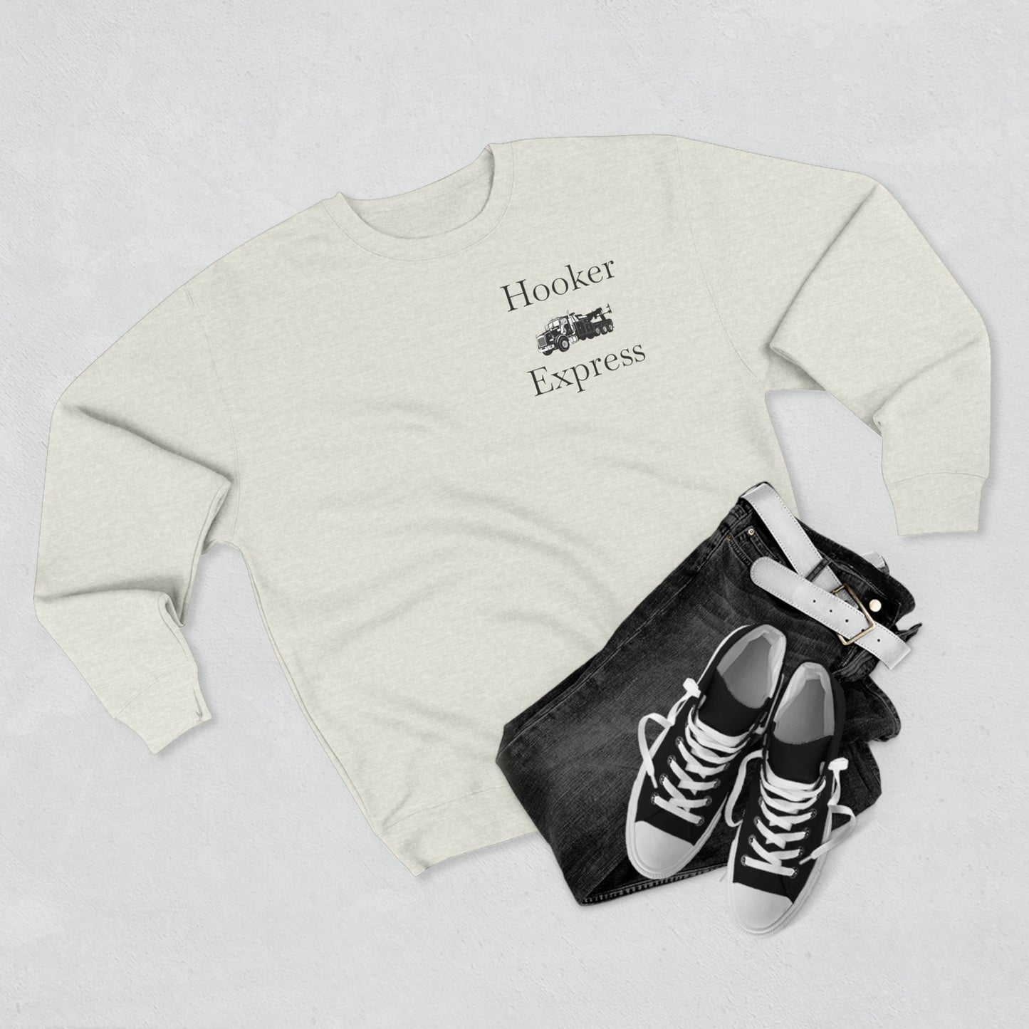 H**ker Express Heavy Tow Truck Unisex Crewneck Sweatshirt
