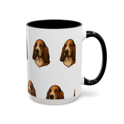 Basset Hound Head 2-Tone Coffee Mug