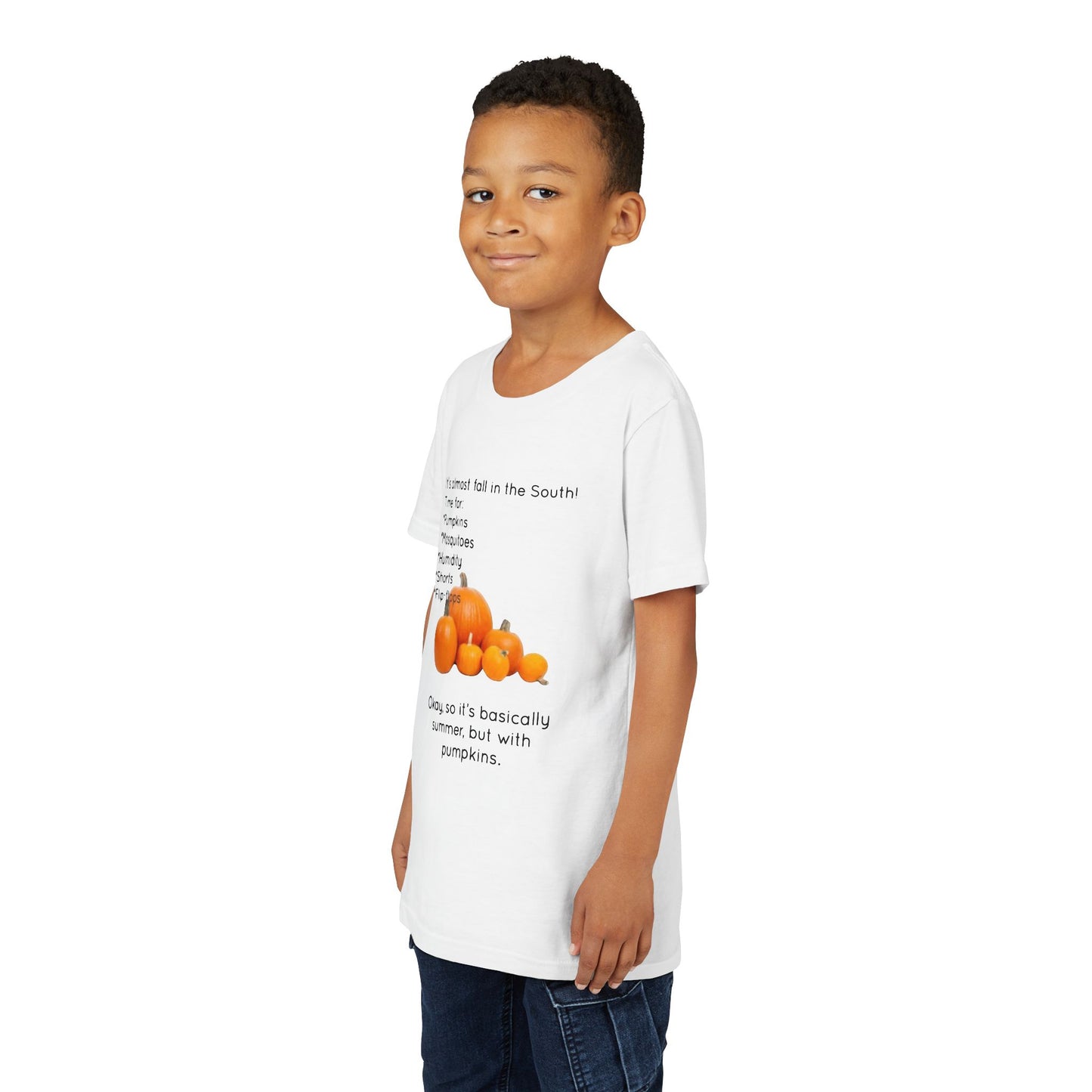 Fall In The South Youth Unisex Short Sleeve Crewneck Tee