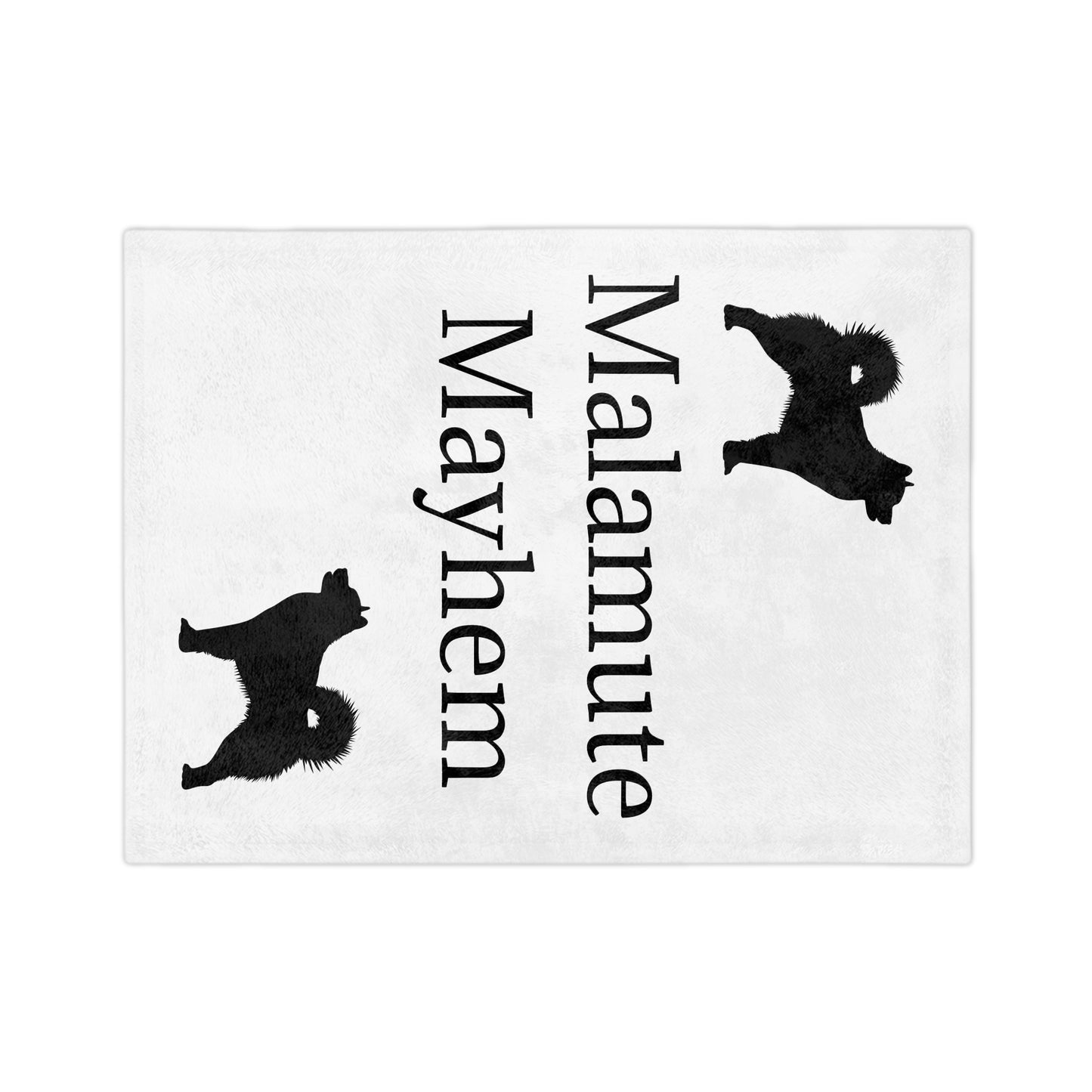 Malamute Mayhem Velveteen Microfiber Blanket