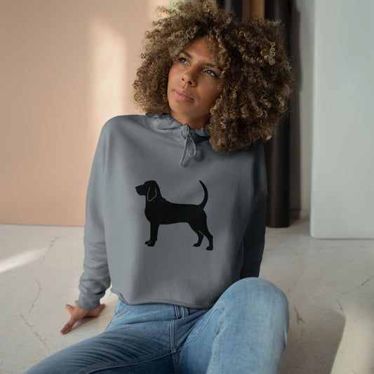 Bloodhound Silhouette Women's Crop Hoodie