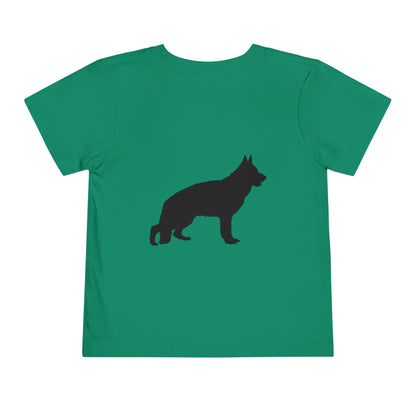 German Shepherd Silhouette Toddler Unisex Short Sleeve Crewneck Tee