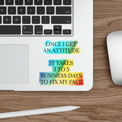 Fix My Face Holographic Sticker