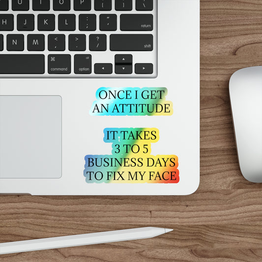 Fix My Face Holographic Sticker