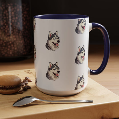 Malamute Head 2-Tone Coffee Mug