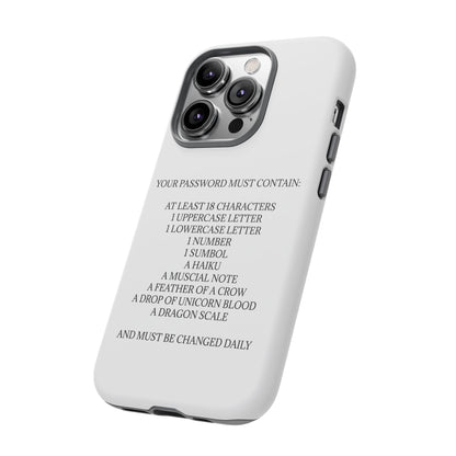 Password iPhone Case