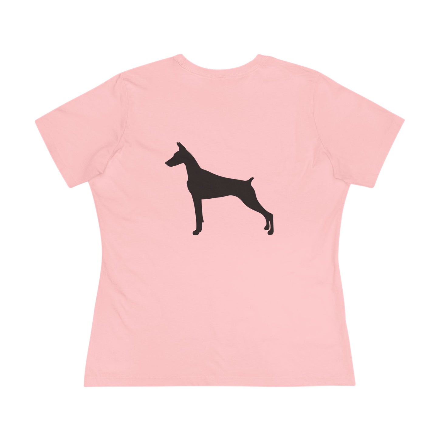 Doberman Silhouette Women's Short Sleeve Crewneck Tee