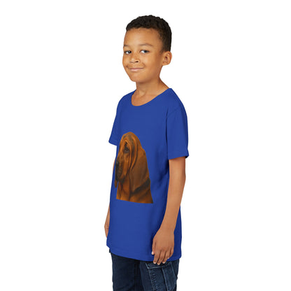 Bloodhound Head Youth Unisex Short Sleeve Crewneck Tee