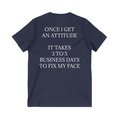 Fix My Face Unisex Short Sleeve V-Neck Tee