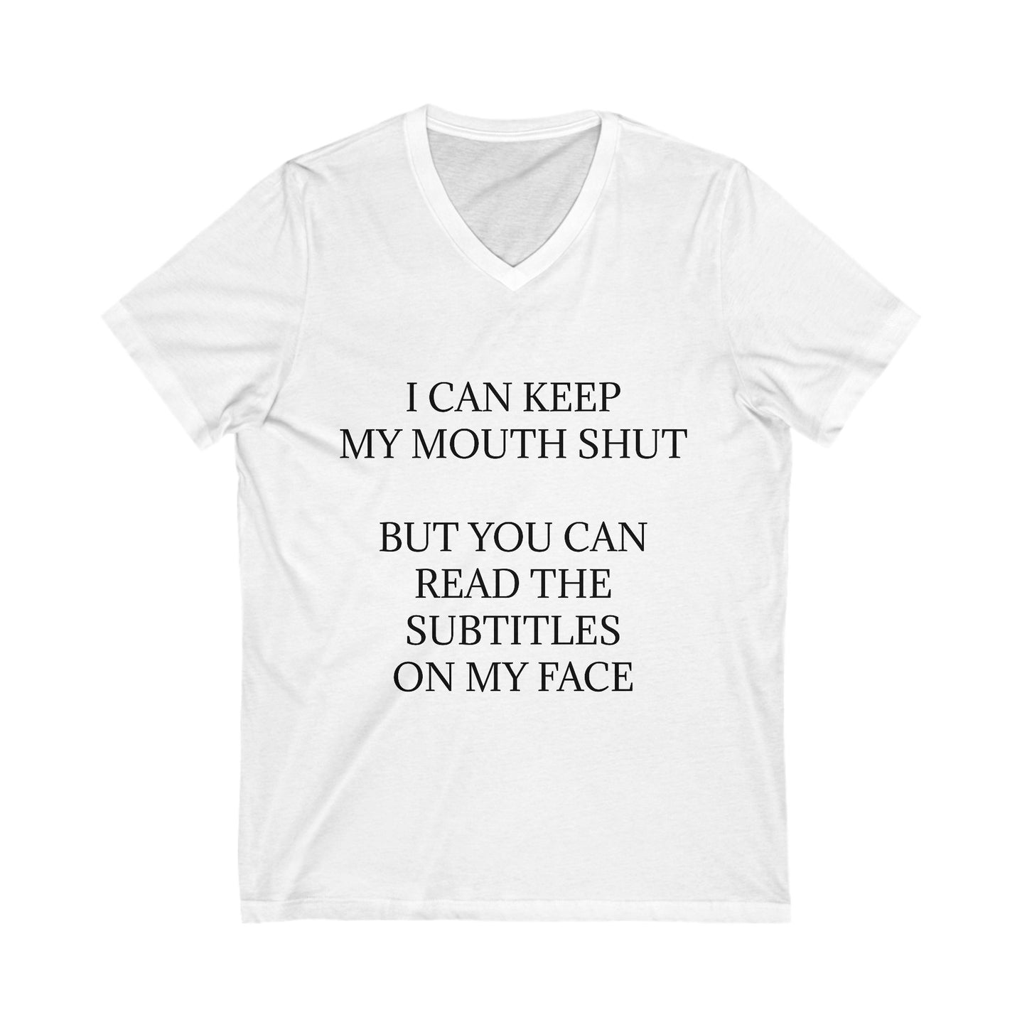 Subtitles Unisex Short Sleeve V-Neck Tee