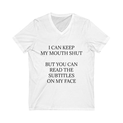 Subtitles Unisex Short Sleeve V-Neck Tee