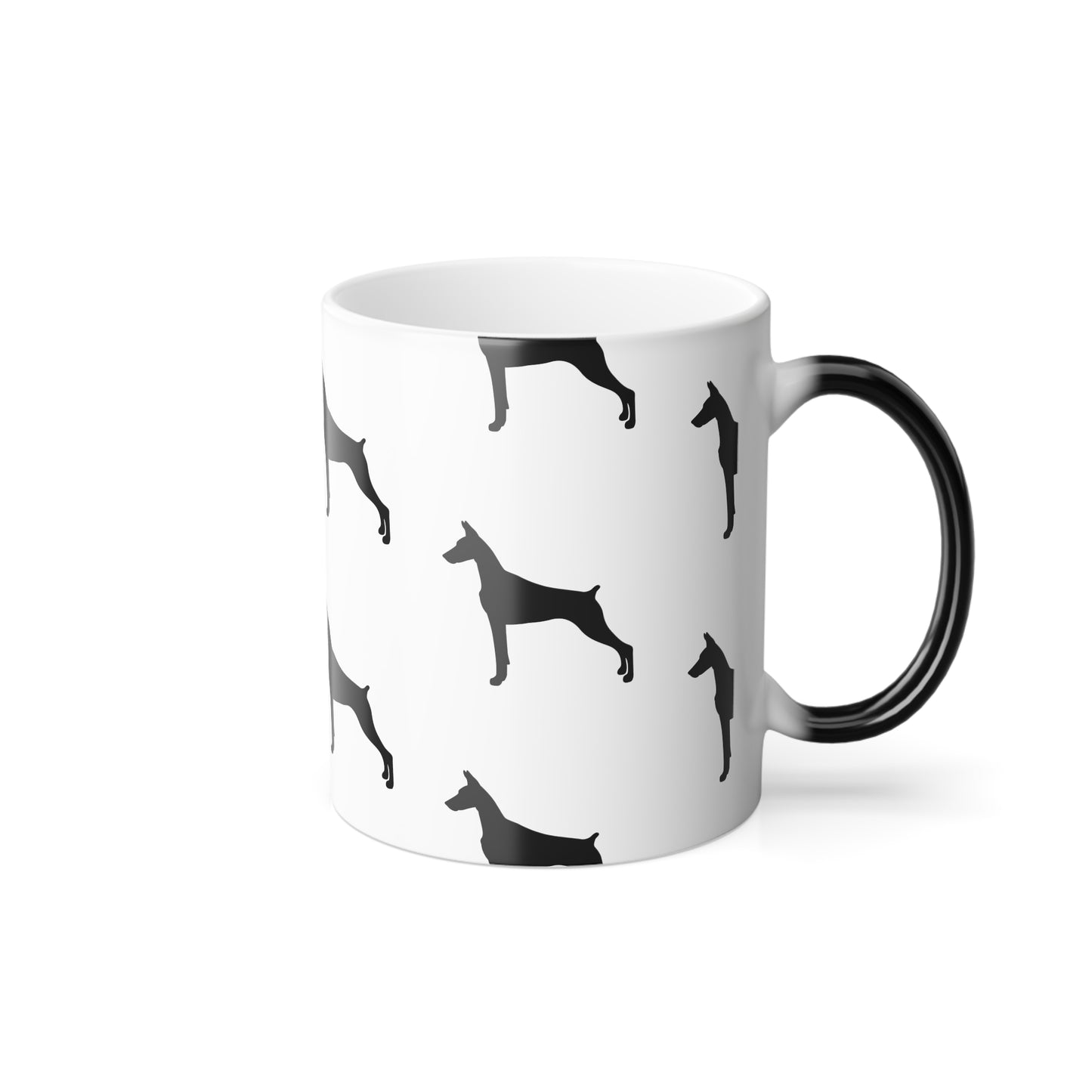 Doberman Silhouette Color Changing Mug
