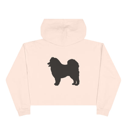 Samoyed Silhouette Women's Crop Hoodie