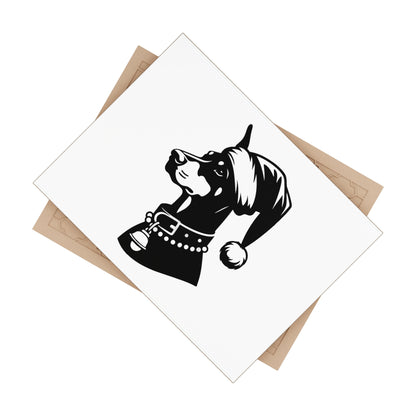 Santa Paws Doberman Ceramic Photo Tile