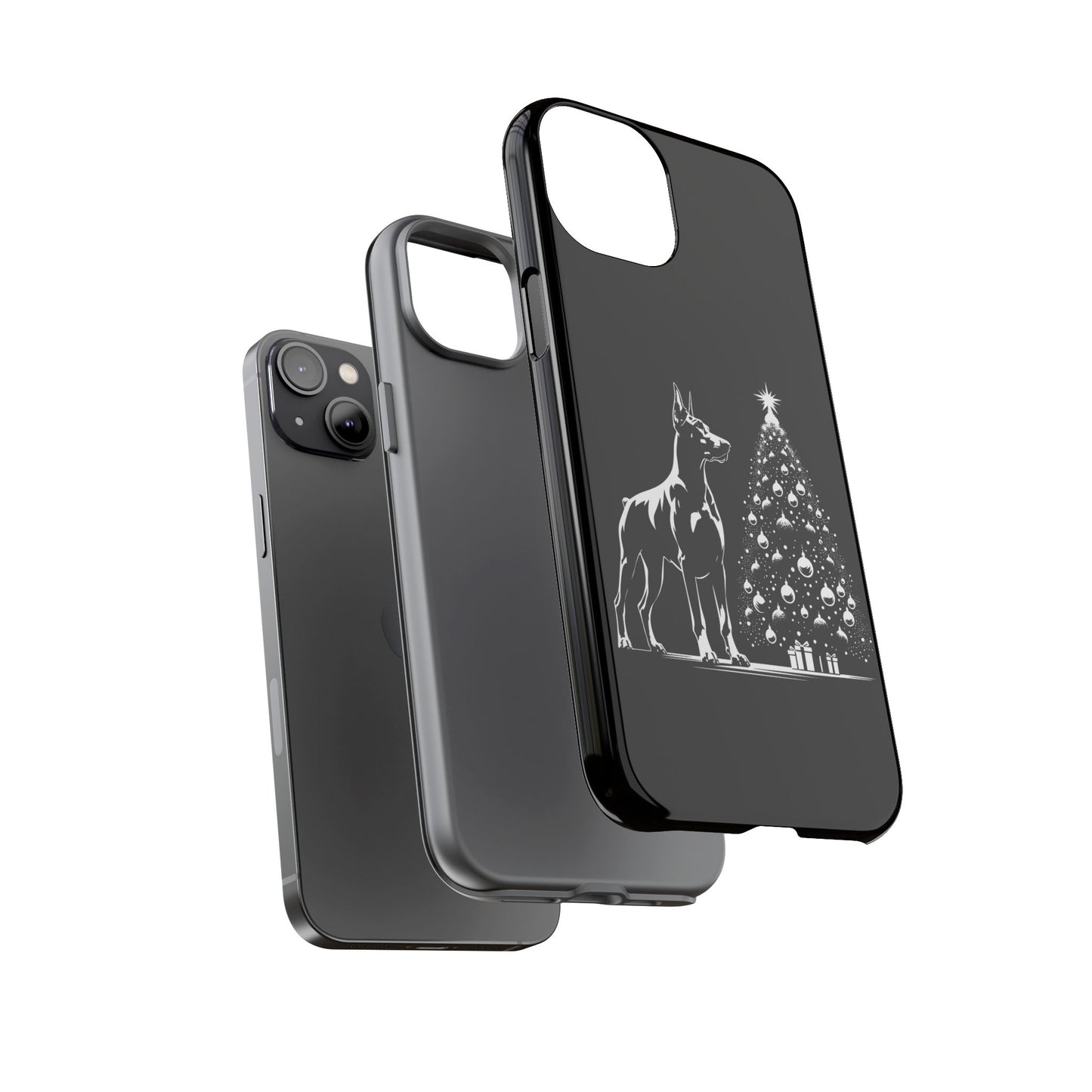 Doberman Christmas Tree iPhone Case