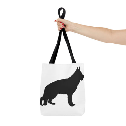German Shepherd Silhouette Tote Bag