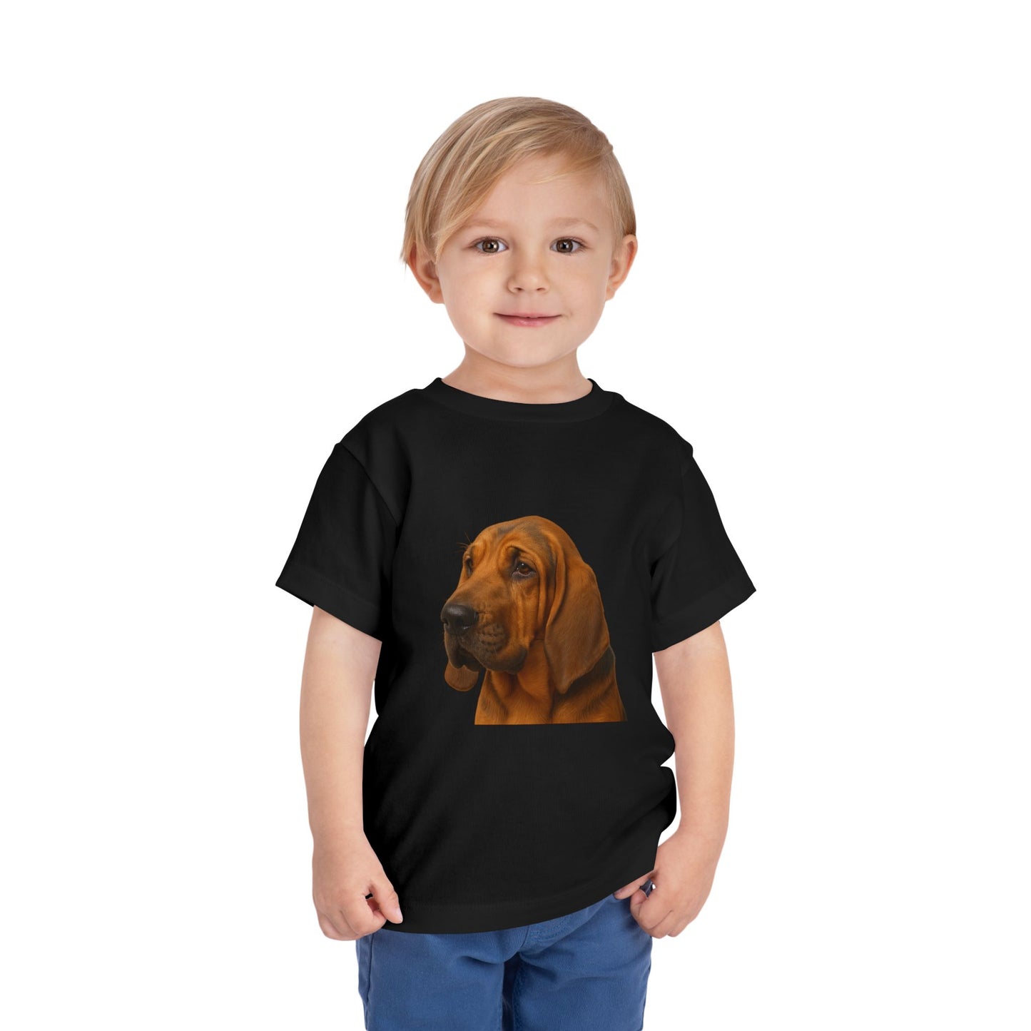 Bloodhound Head Toddler Unisex Short Sleeve Crewneck Tee