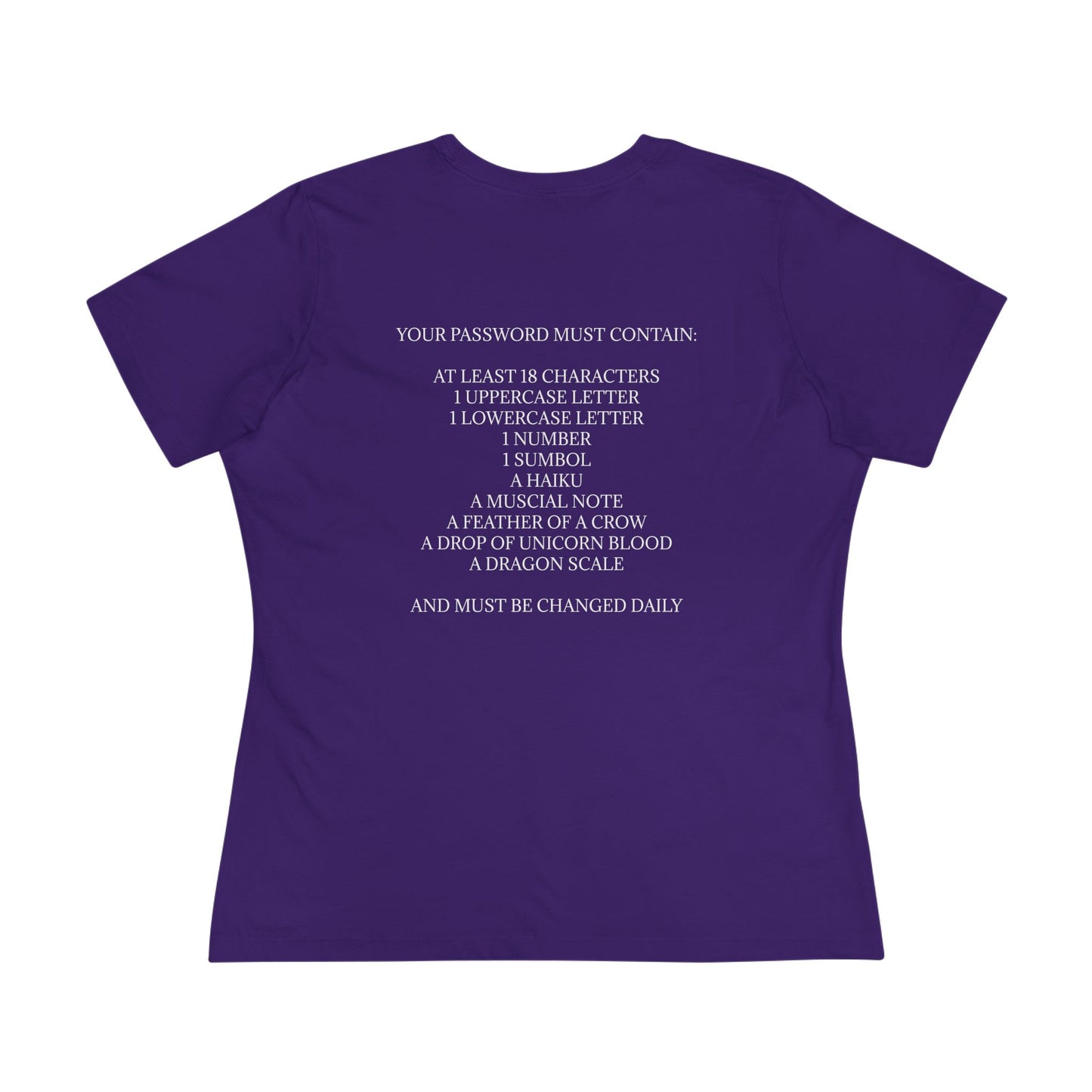 Password Women's Short Sleeve Crewneck Tee